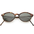 thumbnail image 1 of True Vintage Small Horn Rimmed Oval Sunglasses Slim Arms 48mm (Tortoise / Smoke), 1 of 4