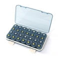 thumbnail image 2 of Medicina mensual Splitters Estuches de vitaminas 7 días Píldoras Píldoras Pastillas portátiles Blue Blue in Box Package para personas mayores tipo1 Inevent HA027434-01, 2 of 7