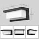 thumbnail image 2 of Moderna lámpara de pared LED para exteriores, 12 W, impermeable, IP65, iluminación de aluminio antracita, luz decorativa para patio, jardín, terraza, pared cerrada, camino, patio, 2 of 5