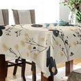 thumbnail image 4 of Yayeee Tablecloths for Rectangular Tables 54 x 72 inch Party Table Cover, Small Black Flowers, 4 of 6