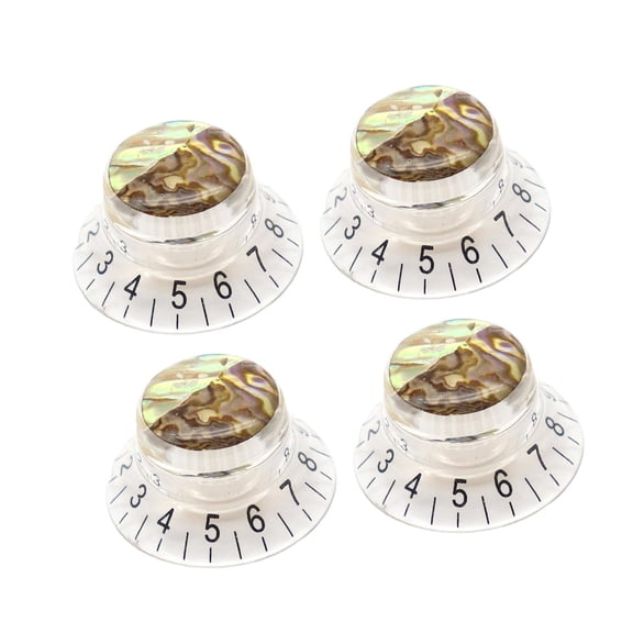 4 Pieces Guitar Knobs Universal Speed Control Stylish Abalone Hat Style for Electric Guitar Bass Players