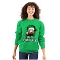 thumbnail image 2 of Funny Christmas Santa Bear Pun Unisex Plus Fleece Graphic Sweatshirt Brisco Brands 2X, 2 of 4