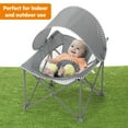 thumbnail image 5 of Bright Starts Pop 'N Chill Travel Seat, Grey, Newborn, 5 of 12