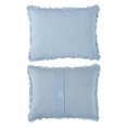 thumbnail image 3 of Laura Ashley - Juego de edredón súper suave con funda a juego, decoración informal para el hogar (Oxford Stripe Blue Full/Queen), 3 of 5