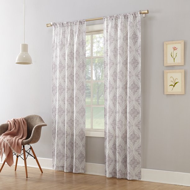 Mainstays Textured Solid Curtain Panel