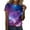 K-Green, variant on Womens Galaxy Space Print T-Shirts Short Sleeve Crewneck Graphic Tees Casual Summer Fashion Tops 2025