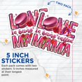 thumbnail image 4 of (2 Pack) Love Being Called Mama Stickers - Motherhood Celebration - Pink Glitter Decals - 5" On Longest Side - Sticks to Smooth Flat Surfaces - Made in USA - BMCS30617, 4 of 7