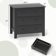 thumbnail image 3 of Gymax 2PCS 3-drawer Dresser w/ Convenient Handles Smooth Slide Rails Accent Table, 3 of 10