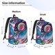 thumbnail image 2 of Disketp Colorful Donut Mochila de Lona Estampada, Mochila Escolar de Viaje Ligera para Estudiantes y Portátil-Small, 2 of 5