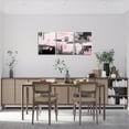 thumbnail image 2 of Hieng Pink Grey Canvas Wall Art for Living Room Modern Stripes Decor Abstract Office Painting Pictures Artwork for Room Posters （Only canvas）, 2 of 6