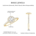 thumbnail image 5 of Rosec Jewels - Lab Grown Diamond Circle Engagement Ring with Halo (EF-VS Quality), 18K Yellow Gold, US 12.00, 5 of 8