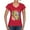 Red, variant on Neon Lab Dog Lover Shirt | Labrador Dogs Speak To Those Who Listen | Dean Russo Art Animal Lover Women's Standard V-Neck Tee, Heather Grey, Medium
