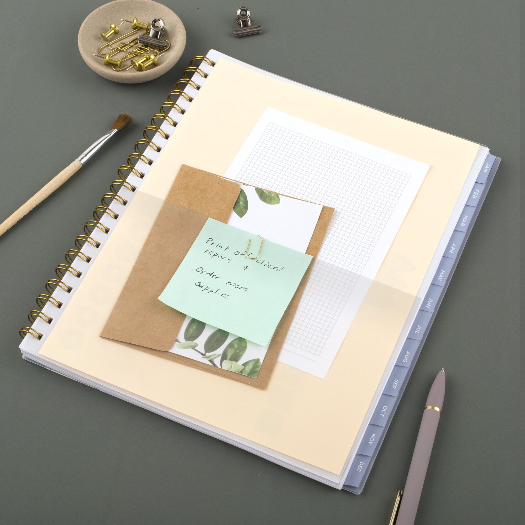 Leah Bisch for Cambridge 2026 Weekly Monthly Planner Stripe Large 8 12 x 11 -