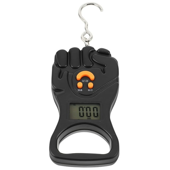 Raindrops Black Portable Fishing and Luggage Scale Lightweight Mini Electronic Weight Scale for Travel and Kitchen 3.5oz
