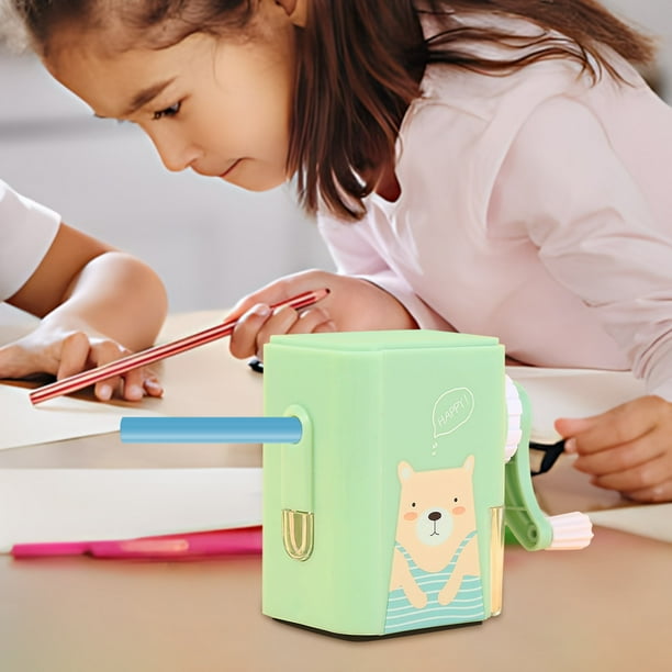 Fiudx Sacapuntas Manual, Función de Extracción Automática de Minas, Plástico Duradero, Práctico Almacenamiento En El Escritorio, Diseño Apilable Que Ahorra Espacio, para Aulas, Útiles Escolares, Tama