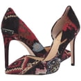 thumbnail image 7 of Jessica Simpson Prizma Red Multi Cara Plaid Pointed Toe Slip on Stiletto Pumps (Red Multi, 9), 7 of 7