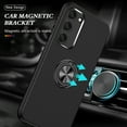 thumbnail image 3 of Allytechgroup Hybrid Case for Samsung Galaxy A16 5G with 360° Rotatable Ring Kickstand, Soft TPU + Rugged PC, Screen Lens Protection Shockproof Anti-Fall Magnetic Car Mount Back Case, Black, 3 of 7