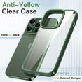 thumbnail image 3 of JETech Case for iPhone 13 Pro 6.1-Inch, Shockproof Phone Bumper Cover, Solid Color Matte TPU Frame, Anti-Scratch Clear Back (Alpine Green), 3 of 6
