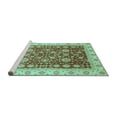 thumbnail image 2 of Ahgly Company Machine Washable Indoor Rectangle Oriental Turquoise Blue Traditional Area Rugs, 2' x 3', 2 of 4