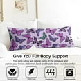 thumbnail image 3 of Butterfly Body Pillow Cover - Soft & Breathable, Hidden Zipper, 20"x54", Floral & Tropical Butterfly Print - Perfect Gift for Butterfly Lovers, Side Sleepers & Aesthetic Decor, 3 of 7