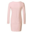 thumbnail image 6 of Kojanyu Long-Sleeve Bodycon Maternity Dress - Pregnant Women Clothes Sexy Long Sleeve Round Neck Dress, 6 of 6
