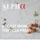 thumbnail image 2 of Prensa para tortillas Alpha Living - Máquina para hacer quesadillas de hierro fundido de 8 pulgadas - Prensa para hacer empanadas de alta resistencia - Máquina para hacer tortillas de hierro fundido p, 2 of 6