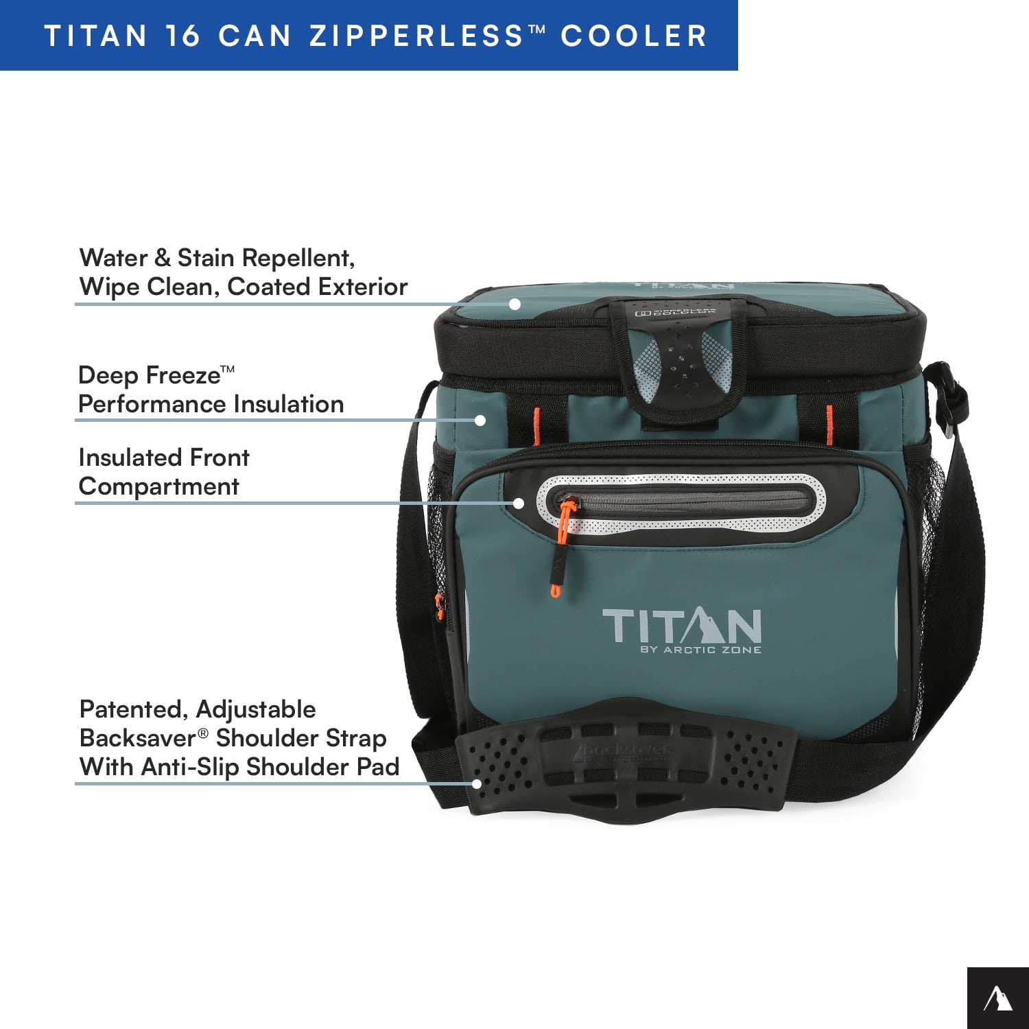 Titan by Arctic Zone 16 Can Zipperless Cooler, Jungle Hunt