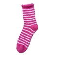 thumbnail image 2 of Delayuji Fuzzy Socks Women Thick Plush Non Slip Gripper Slipper Socks Stretch US 5-9 Heart Stripe Print Winter Indoor Sleep Lounge Warm Gift Thermal Socks, 2 of 3