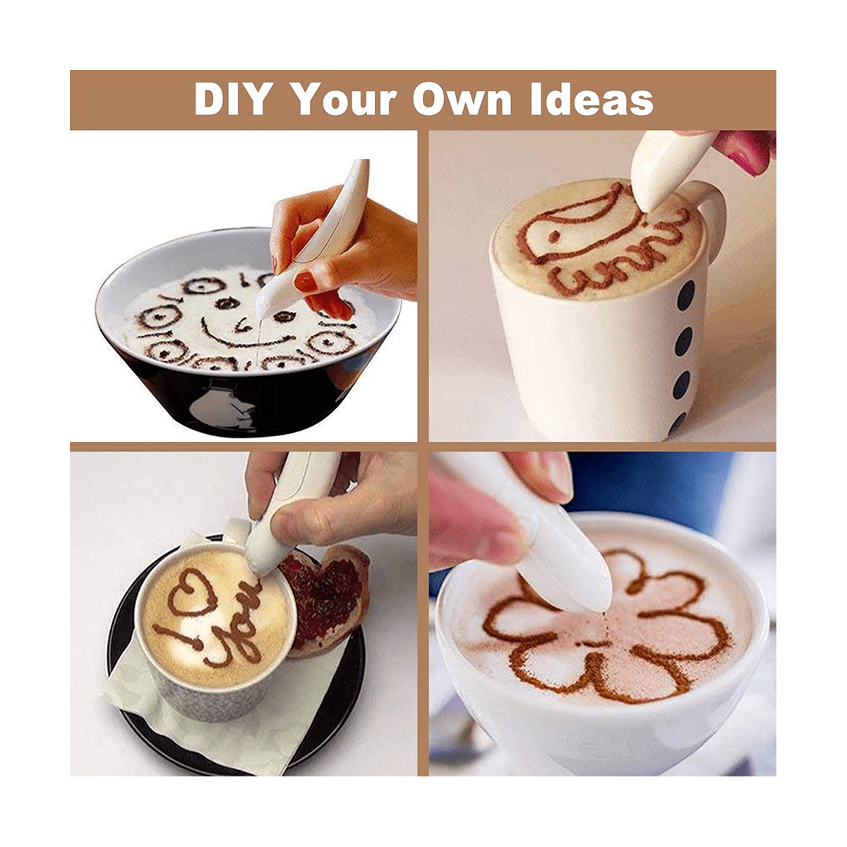 Electrical Latte Art Pen for Coffee Cake Spice Pen Cake Decoration Pen  Coffee Carving Pen Baking Pastry Tools Coffee Decor - AliExpress