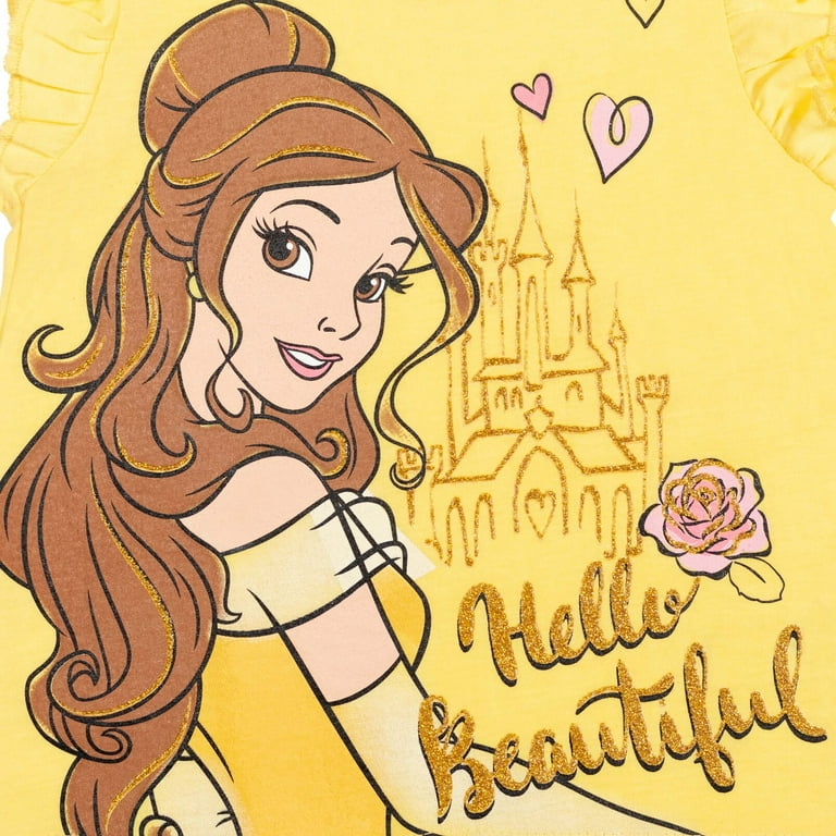 Disney Princess Belle Infant Baby Girls T-Shirt and French Terry