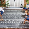 thumbnail image 2 of Martha Stewart  Indoor/Outdoor Staika Casual Machine Washable Rug 2' x 7' Runner - Creme/Navy, 2 of 5