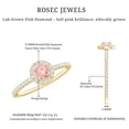 thumbnail image 5 of Rosec Jewels IGI Certified Lab Grown Pink White Diamond Engagement Ring 1 Carat - Fancy Pink Color and VS1 Clarity Pink Diamond, 18K Yellow Gold, US 8.00, 5 of 8