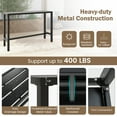 thumbnail image 6 of Gymax 3PCS Outdoor Metal Bar Table & Chairs Set Patio Dining Table Set w/ Cushion, 6 of 7