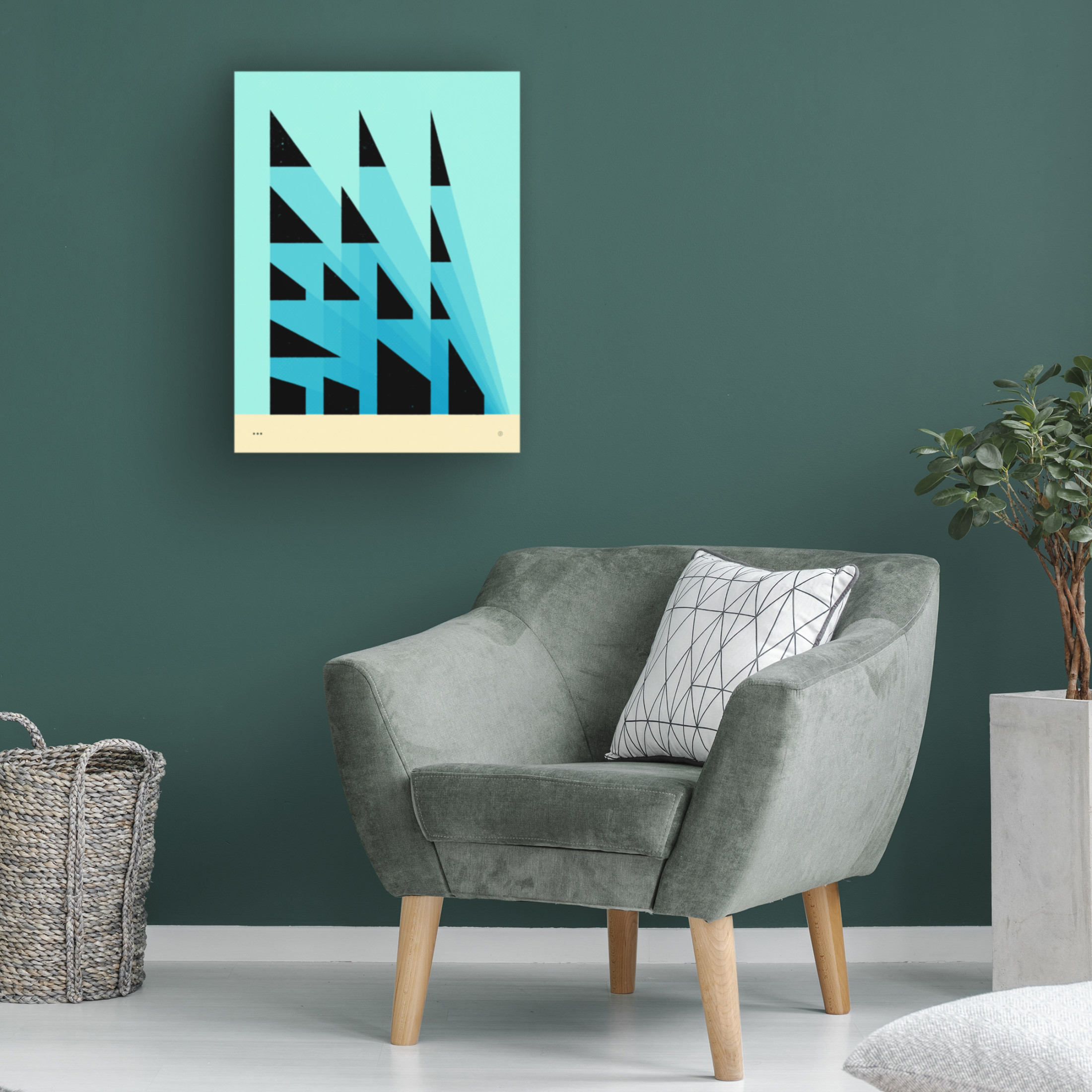 Trademark Fine Art Jazzberry Blue Perspectives 3 Canvas Wall Art