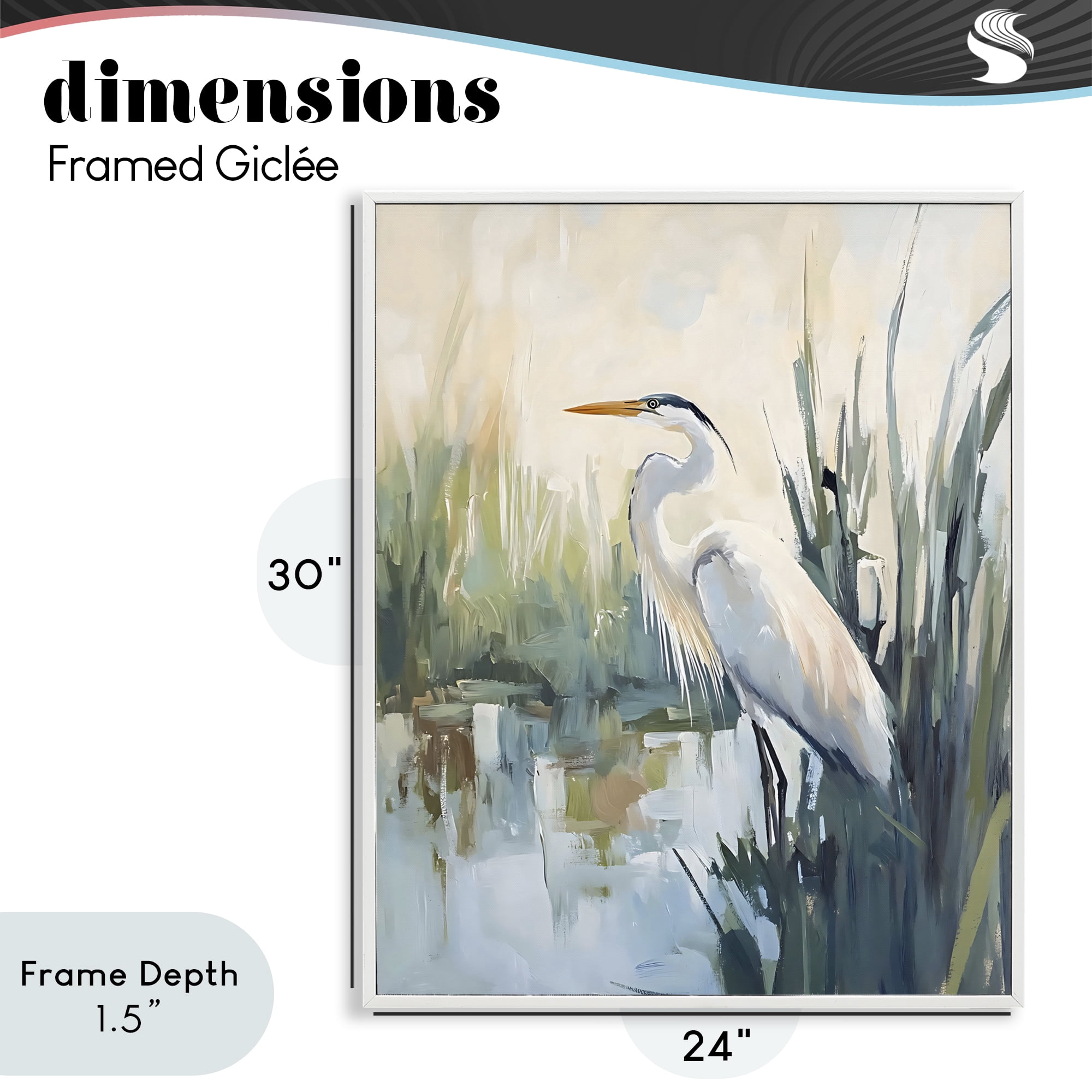 Stupell Industries King Of The Marsh White Framed Giclee Art, design by Creative Studio