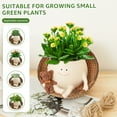 thumbnail image 4 of Swing Face Planter Pot, Hanging Resin Flower Pot for Succulents, Unique Rocking Chair Plant Pot with Drainage Hole, Funny Indoor Outdoor Decorative Planter（5.3×5.1×3.5 inch）, 4 of 10