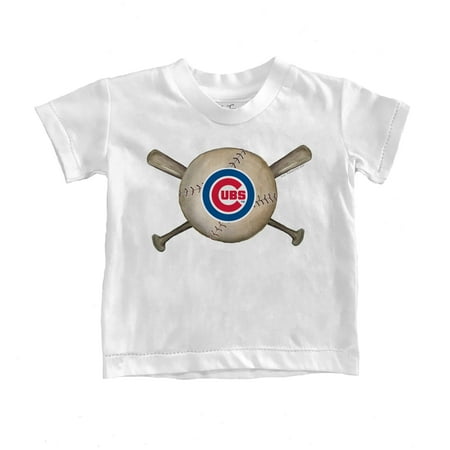 

Infant Tiny Turnip White Chicago Cubs Baseball Crossbats T-Shirt
