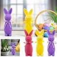 thumbnail image 7 of Easter Flocked Bunnies Figurine with Bow tie, Flocked Easter Bunny Decor, Flocking Rabbit Tabletop Ornament, Easter Bunny for Home Office Spring Centerpieces, Party Supplies Gifts for Friend Red, 7 of 7