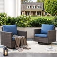 thumbnail image 2 of Bellefurn Outdoor Swivel Rocker Chairs,Patio Wicker Swivel Rocking Chairs Set of 2 with Comfortable Cushions Swivel Glider Chair for Outside Porch Deck Backyard, 2 of 10