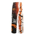 thumbnail image 5 of ASDFVBKG Men's Pajama Pants Ghosts and Pumpkins Halloween Cotton Long Sleepwear Lounge Pants Yellow 3XL, 5 of 7