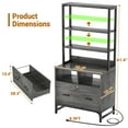 thumbnail image 6 of Aheaplus Vertical File Cabinet with Charging Station, Lock & Large Drawer - Printer Stand, Shelves for Letter/A4/Legal,Gray Oak, 6 of 6