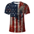 thumbnail image 5 of yoeyez T-Shirts 4 Juillet Hommes, T-Shirts Manches Courtes Hommes 4 Juillet Drapeau Américain Mode Hawaïenne Col Rond T-Shirt Golf pour Hommes Multicolore,2TG, 5 of 5