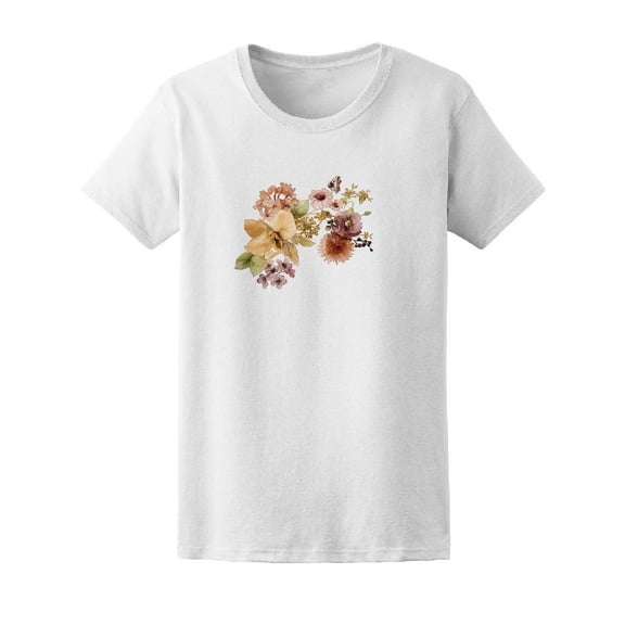 Beautiful Watercolor Flowers Tee Women's -Image by Shutterstock