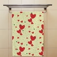 thumbnail image 4 of GZHJMY Red Hearts Bath Shower Towels Set of 2 for Bathroom - Cute Ghost Soft Microfiber Hand Towel Absorbent Soft Decorative Face Towel for Kids 30 x 15 inch, 4 of 6