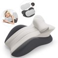 thumbnail image 3 of TOPCHANCES Lumbar Support Pillow, Memory Foam Back Support Cushion, Orthopaedic Bed Wedge Pillow with Removable Headrest, Ergonomic Backrests for Back, Neck, Lumbar & Legs (Gray/Dark Gray), 3 of 10