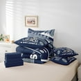 thumbnail image 4 of Eosebridal Football 7 Pieces Comforter Sets Full Size Dallas Bedding Set for All Season Gifts for Football Fans Football City Bed in a Bag with Comforter,Sheets, 4 of 5