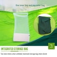 thumbnail image 4 of Zengest Camping Hammock with Mosquito/Bug Net, Outdoor Portable Parachute Nylon Hammock with Tree Straps, Lightweight Backyard Hammock Survival Travel Bed 260CMx 140CM(GreyGreen), 4 of 7