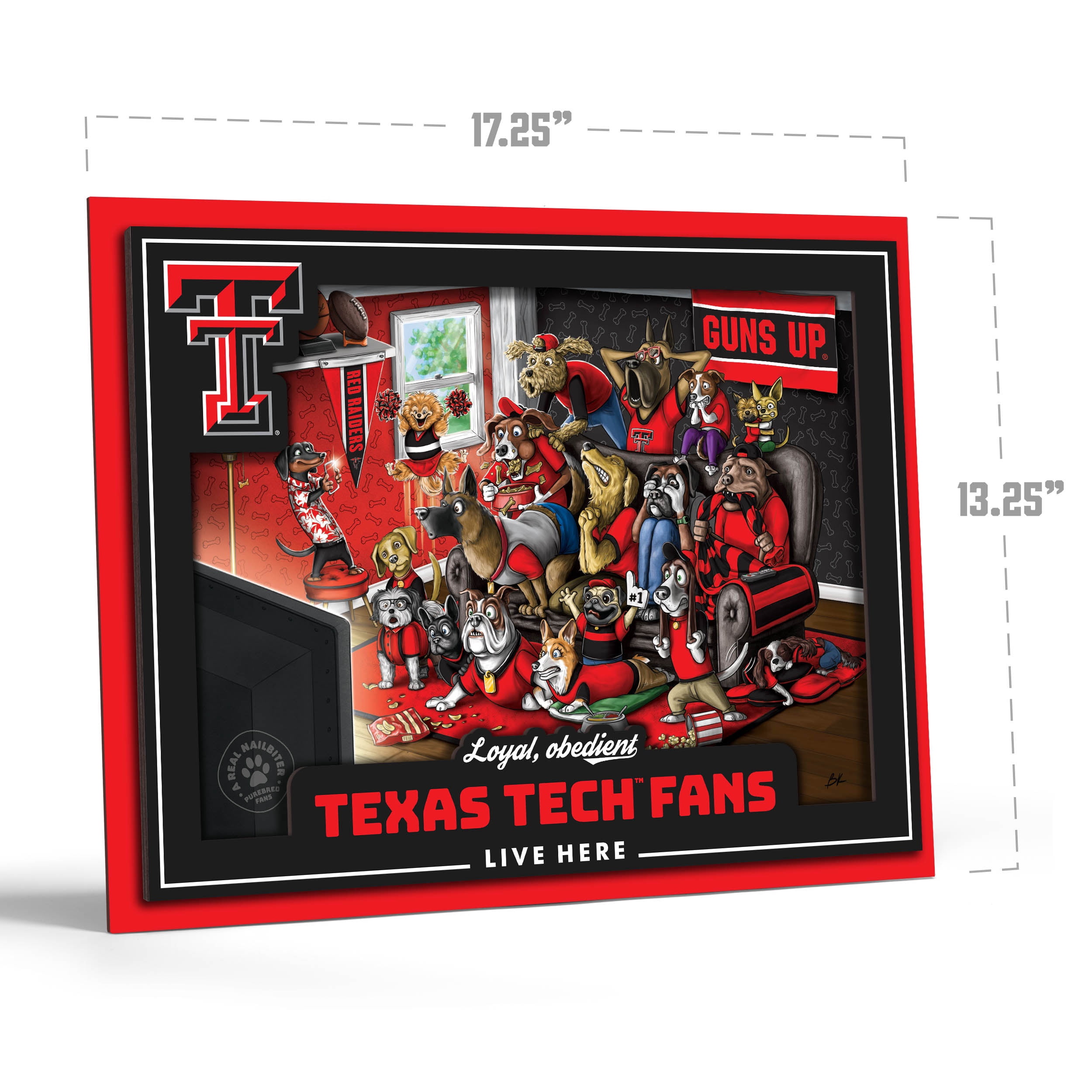YouTheFan NCAA Texas Tech Red Raiders Purebred Fans Wall Art
