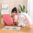 thumbnail image 4 of Strawberry Bunny Transformed into Little Rabbit Fruit Doll Plush Toy Carrot Rabbit Plush Doll Girl Kids Birthday Present, 4 of 4