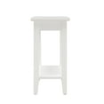 thumbnail image 5 of Leick Home Solid Wood Laurent 12" Narrow End Table with Shelf, White, 5 of 13